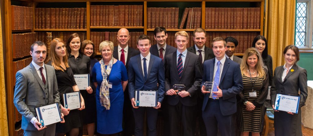 Future Legal Mind Winners 2016 - Tom Phillips (centre front row - blue/red striped tie)