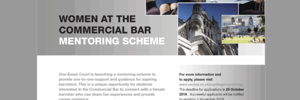 One Essex Court – Women at the Commercial Bar – Mentoring Scheme